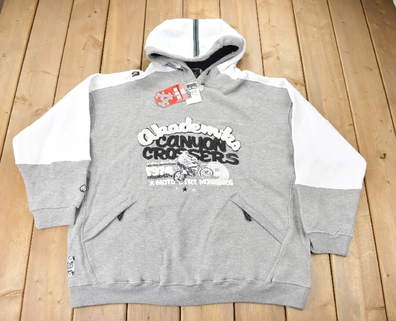 Vintage Deadstock Y2K Akademiks Embroidered Hoodie Geometric