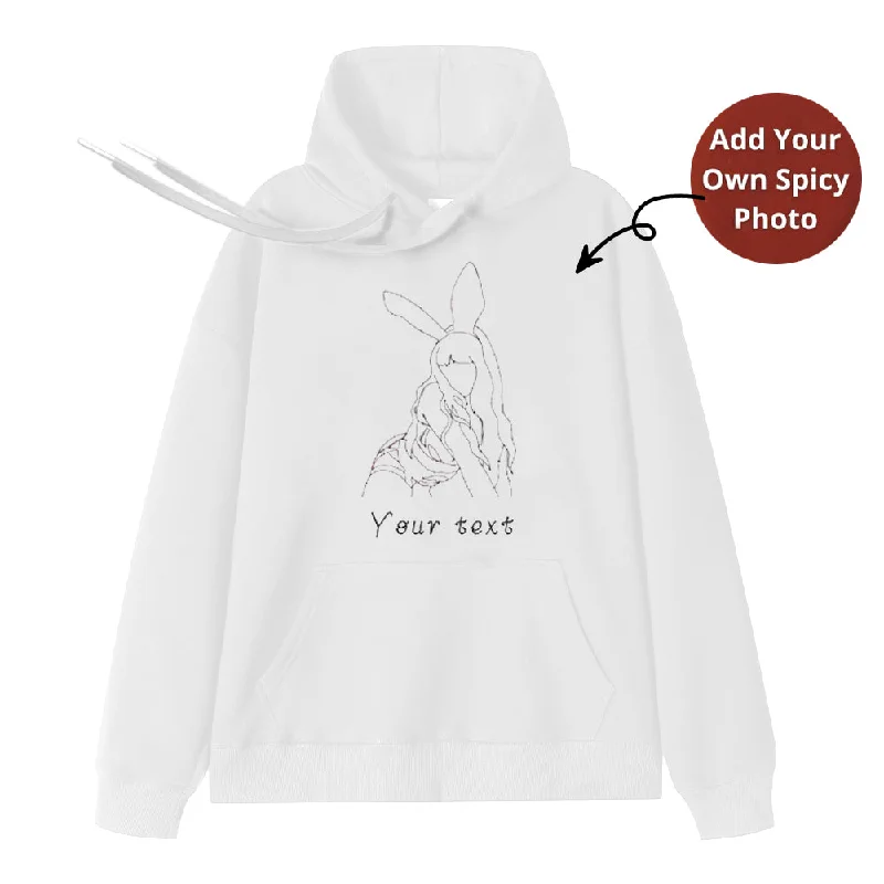 Upload Your Photo Custom Exclusive Hoodie Line Art Photo Cool Women's Skate