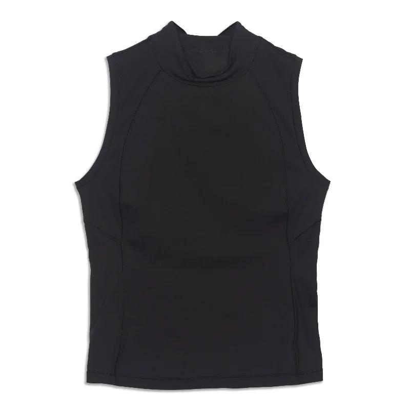 Lightweight Mockneck Tank Top - Resale Classic Women's Tweed
