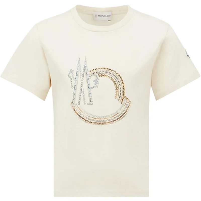 Moncler T-Shirt Cream Vintage Women's 1970S 