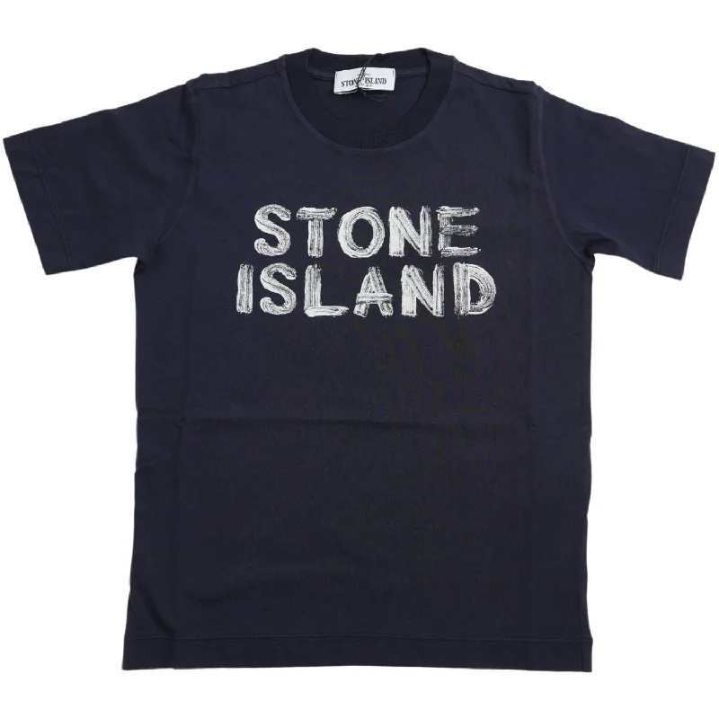 Stone Island Navy Blue Ss T-Shirt Feminine Women's Style 