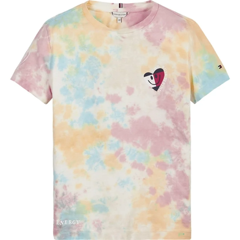 Tommy Hilfiger T-shirt Ecru Tie Dye Sustainable Organic