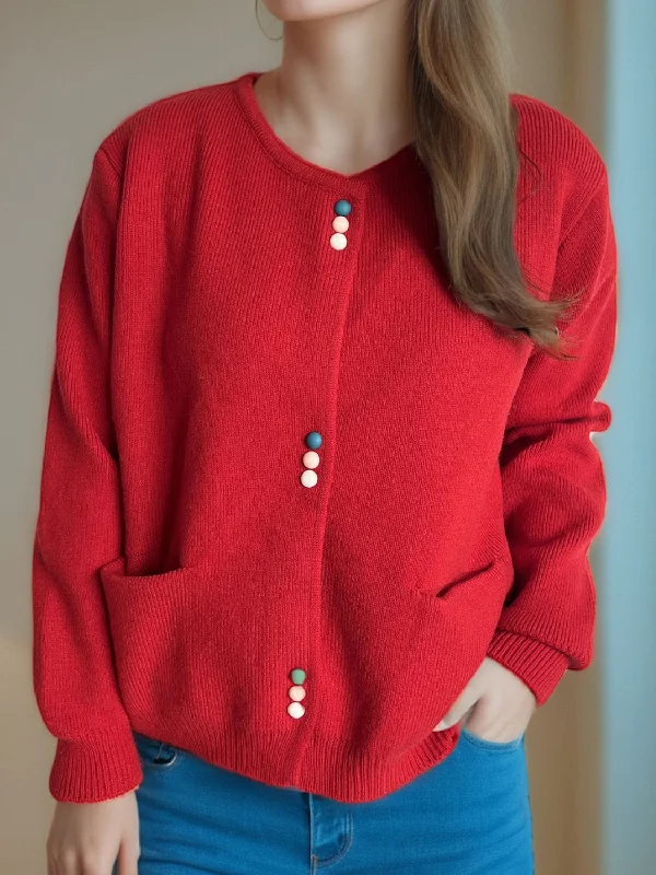 Button Down Long Sleeve Cardigan with Pockets Confident Women's High - fashion