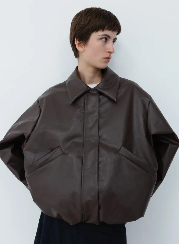 Bomber short oil | dark brown Casual Women's Loose - fitting