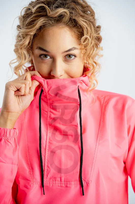 NEW Walking 1/4 Zip Pink Polished Women's Silk