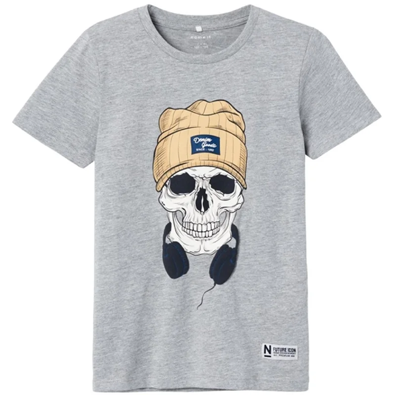 Name it Grey Melange Balukas T-Shirt Stylish Women's Neon