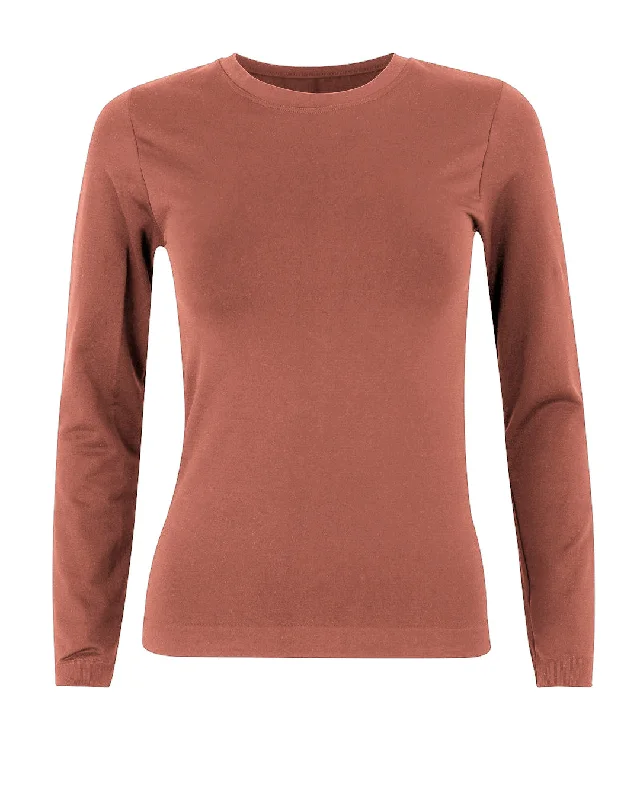 GRACIOUS Long Sleeve Top | Rusty Pink Cashmere