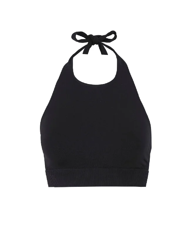 REVITALISED Halterneck Top | Black Streetwear Style for 