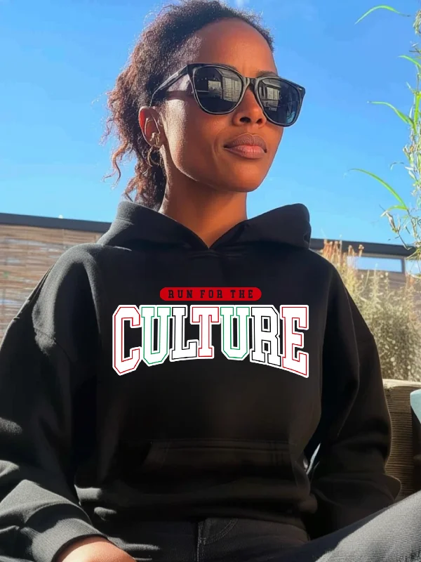 Run For The Culture (Varsity) Hoodie Casual Women's Japanese 
