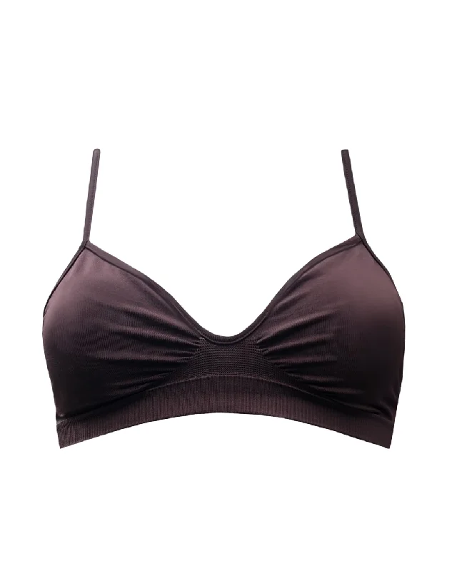 LIBERATED Bikini Bra Top | Chocolate Brown Contemporary 