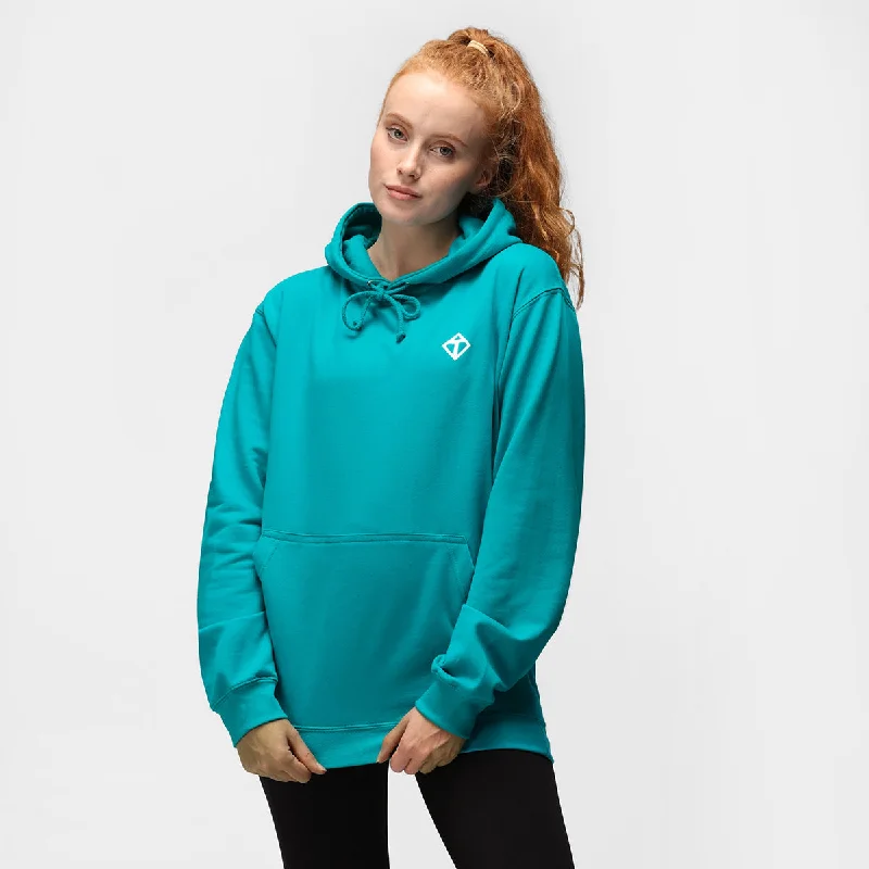 Lagoon Diamond Hoodie Sleek Women's Metallic