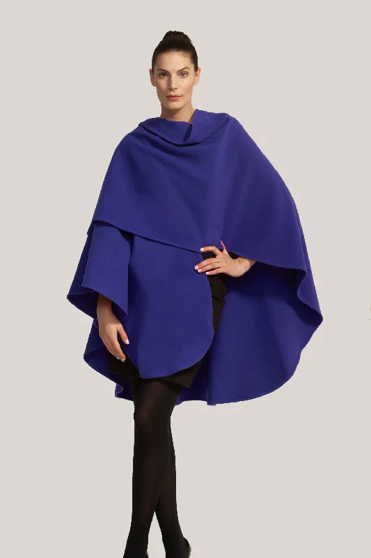 Cashmere & Wool Long Cape 991 Casual Women's Loose - fitting