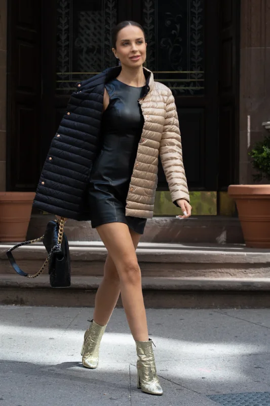 The Knightsbridge - Lightweight 2 in 1 Reversible Down Long Coat Bold Women's Statement