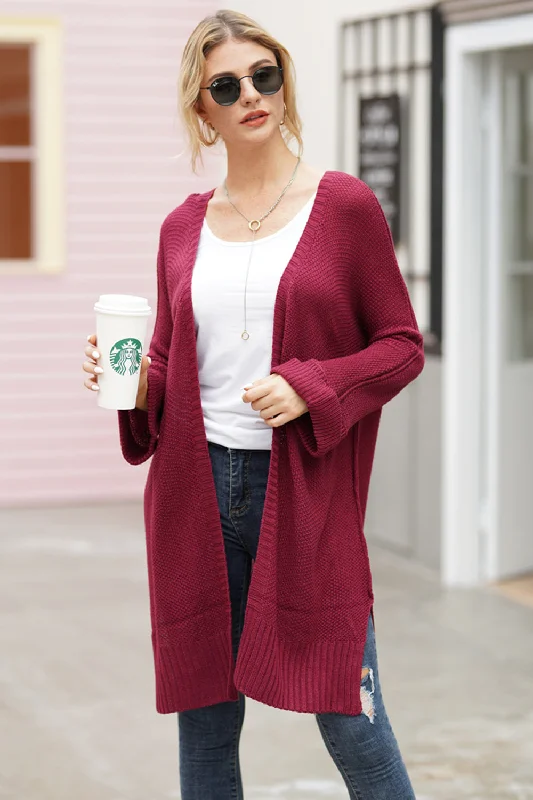 Open Front Long Sleeve Cardigan Bold Women's Statement