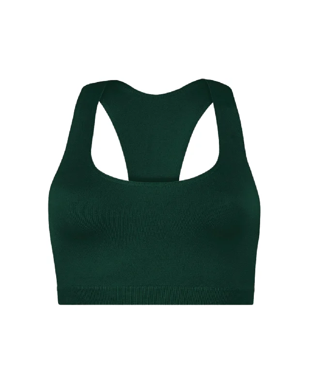 ELATED Bra Top | Dark Green Sporty Women's Tennis