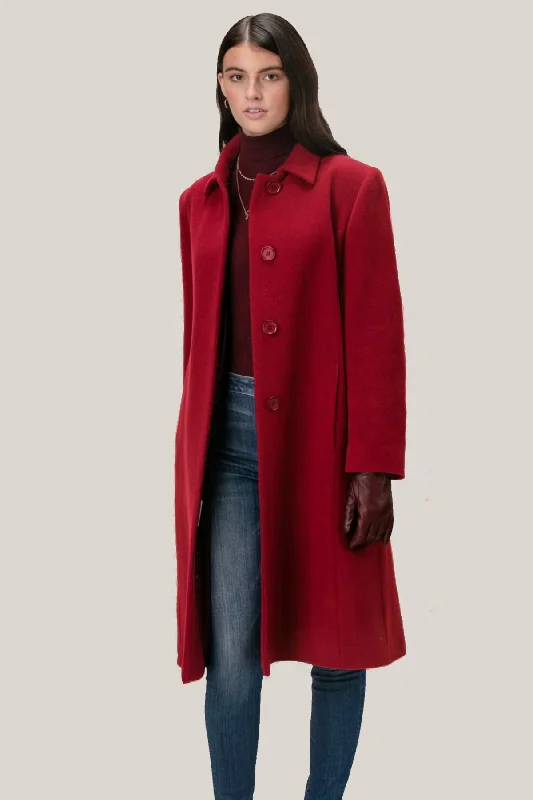 PAMELA Wool & Cashmere 3/4 Coat 3448 Classic Women's Pin - striped