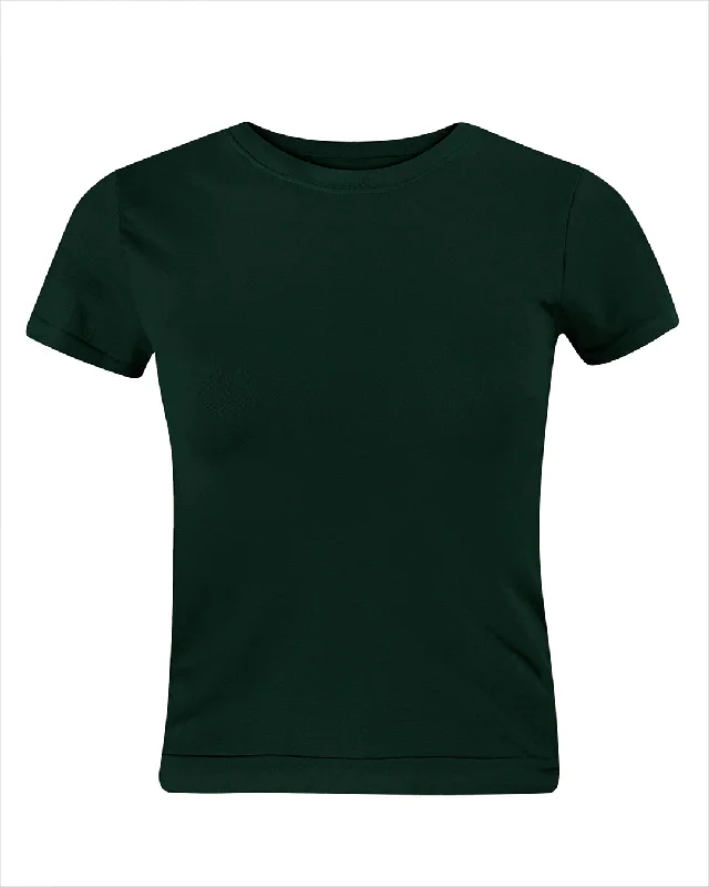 SAPIENT T-Shirt | Dark Green Sophisticated Women's Tailored