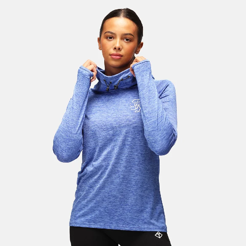 TKB Sky Blue Cowl Neck Hoodie Cozy Women's Winter