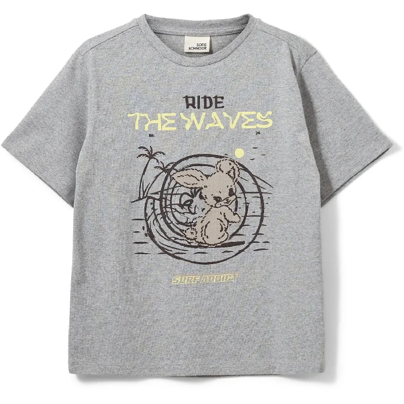 Sofie Schnoor Grey Melange T-Shirt Sleek Women's Metallic