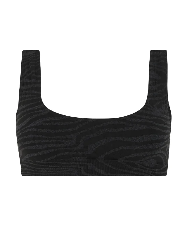 SERENE Bikini Bra Top | Zebra Jacquard European