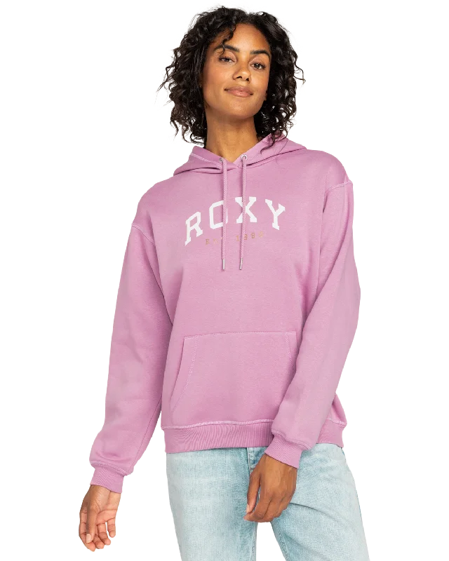 Surf Stoked Hoodie in Mauve Orchid Cozy Women's Sherpa - lined