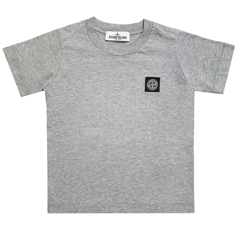 Stone Island Junior T-shirt Grey Melange Minimalist Women's Casual