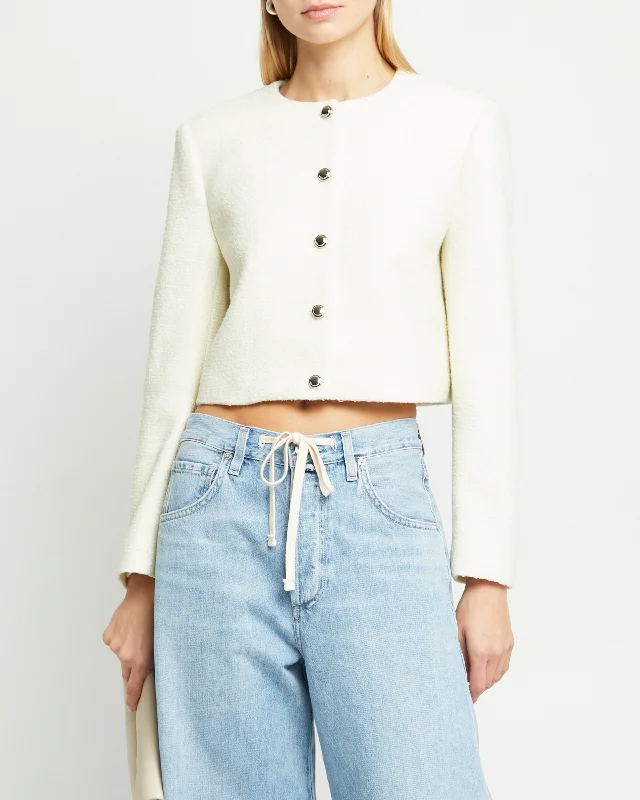 Jackie Cropped Jacket Cool Women's Distressed