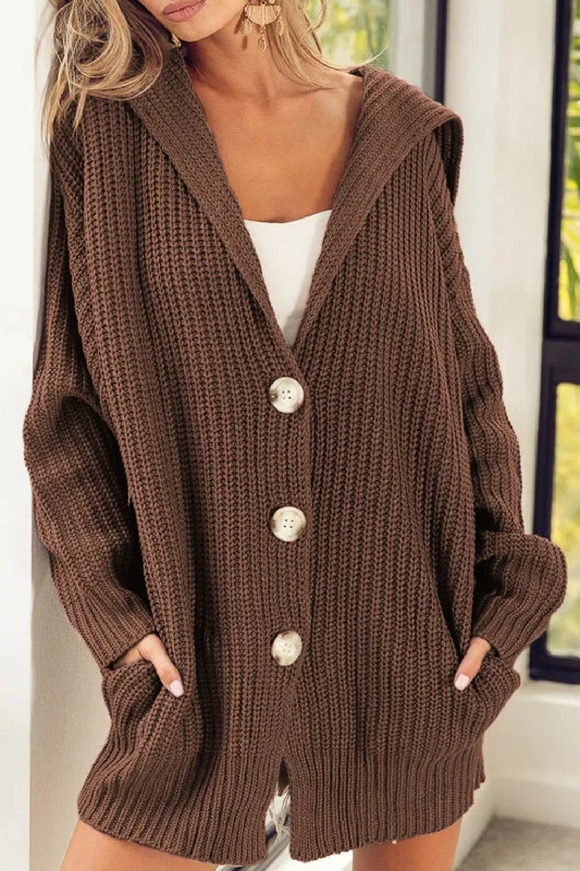 Button Down Collared Neck Cardigan Unique Women's Upcycled