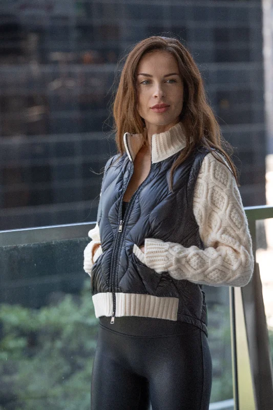 The Hyde | Quilted Down / Wool Jacket Laid - back Women's Style