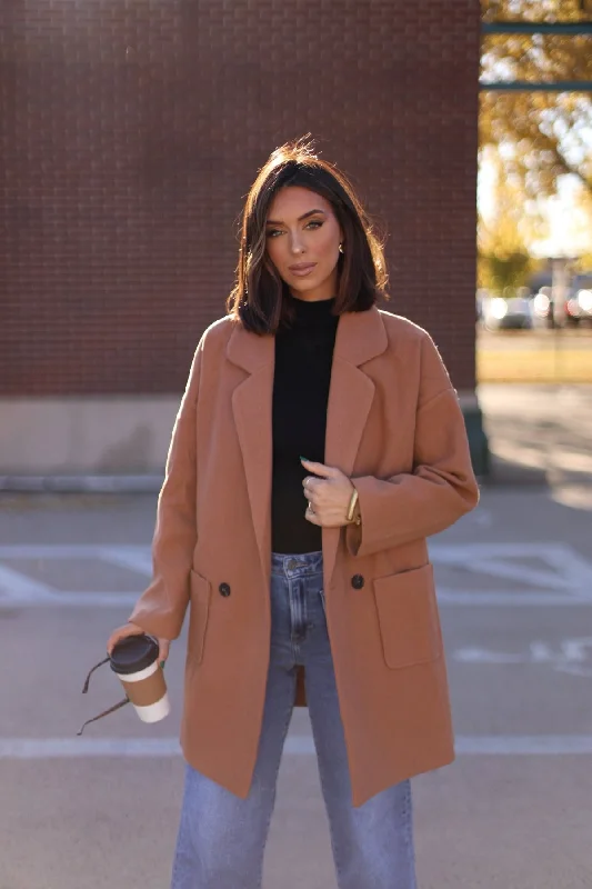 Camel Oversized Long Coat - FINAL SALE Country