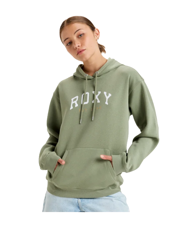 Surf Stoked Hoodie in Oil Green Tough Women's Military - inspired