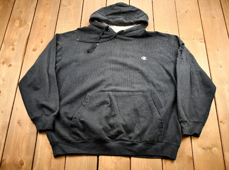 Vintage 2000 Champion Small Logo Hoodie Bold Women's Animal Print