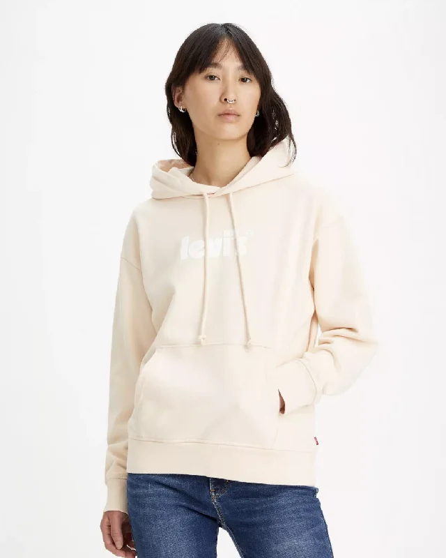 Graphic Standard Hoodie in Peach Geometric