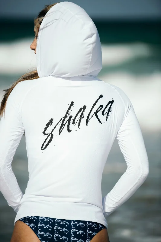 Spray Painted Shaka Performance Hoodie Sophisticated Women's 