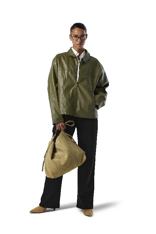 Pickle Faux Leather Jacket Earthy Women's 