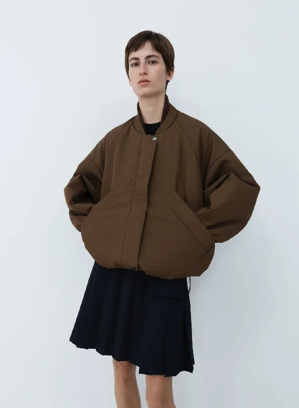 Oversized bomber nylon | breen Laid - back Women's Vibe