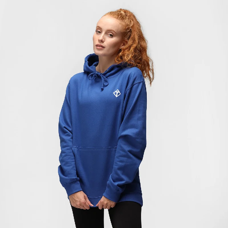Royal Blue Diamond Hoodie Modern Women's 