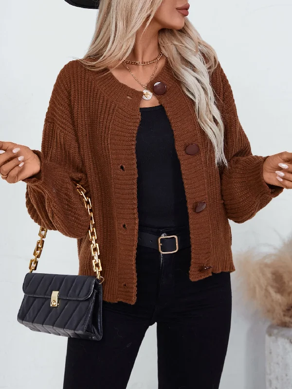 Button Down Long Sleeve Cardigan Country