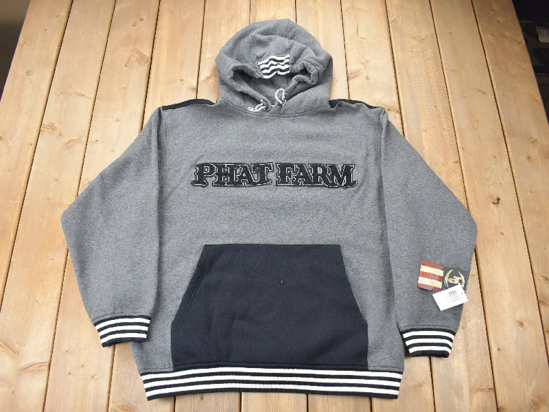 Vintage Deadstock Y2K Phat Farm Embroidered Hoodie Refined Women's Velvet
