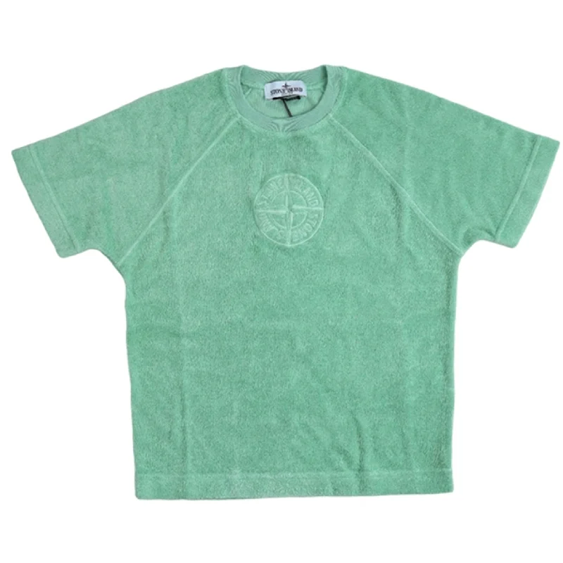 Stone Island Junior Sweatshirt Light Green Bold Women's Animal Print