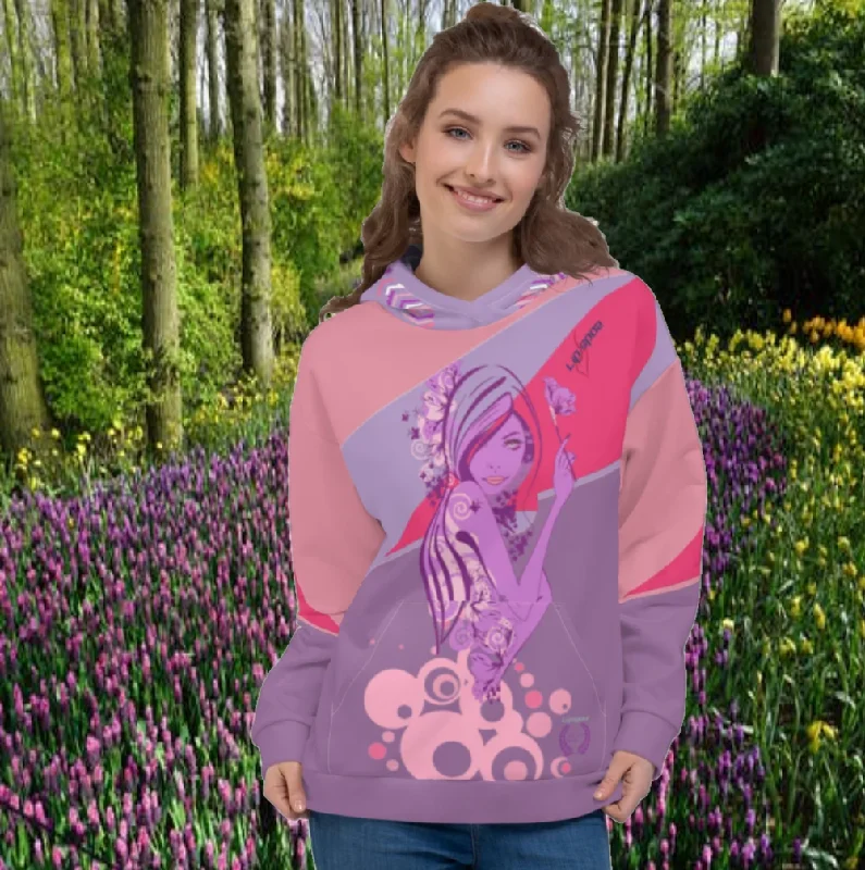 Female Hoodie - Purple Lady Sleek Women's Metallic