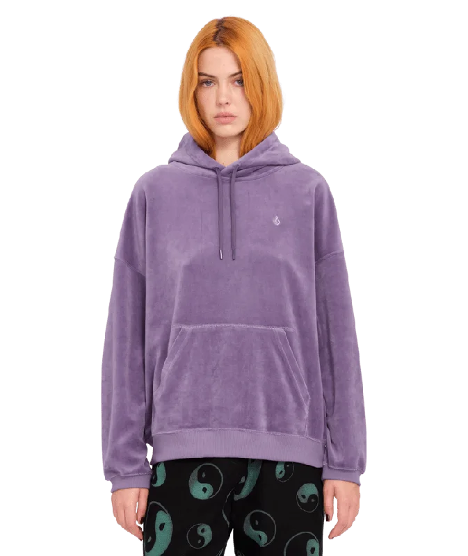 Stone Heart Up Hoodie in Vintage Violet Hip Women's Retro