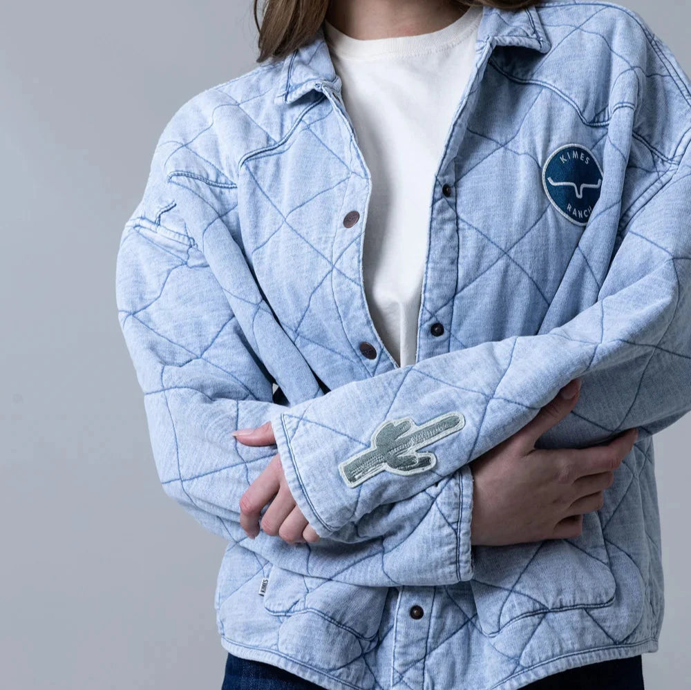 Kimes Ranch Women's Rincon Throw Jacket in Light Wash Indigo Athletic Women's High - 