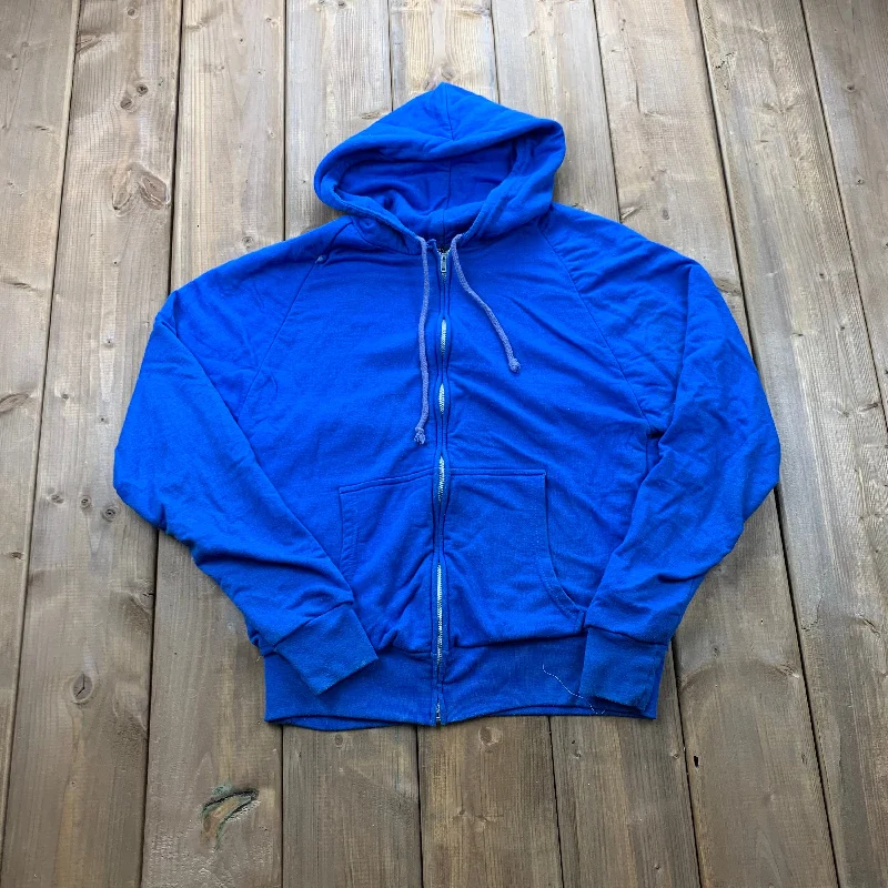 Vintage 1990'S Blank Hoodie Thermal Lined Sweatshirt Dynamic Women's High - energy