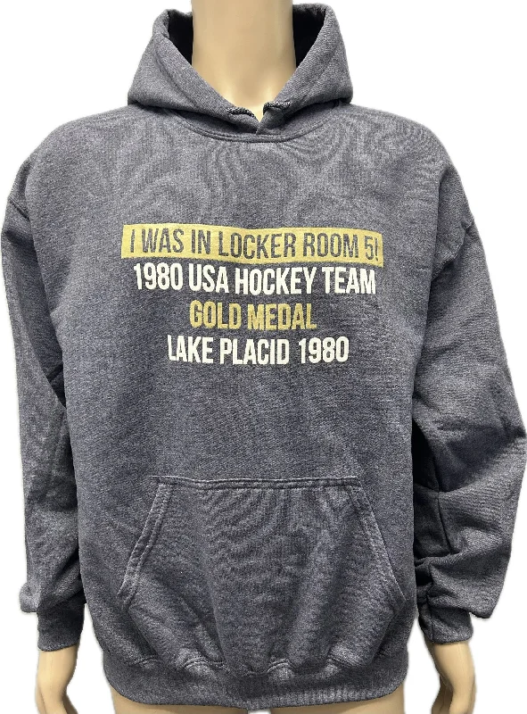 Herb Brooks Locker Room 5 Hoody - Heather Navy Geometric