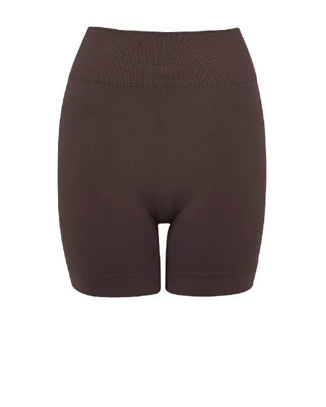 COMPOSED Shorts | Chocolate Brown Trendy Women's Oversized