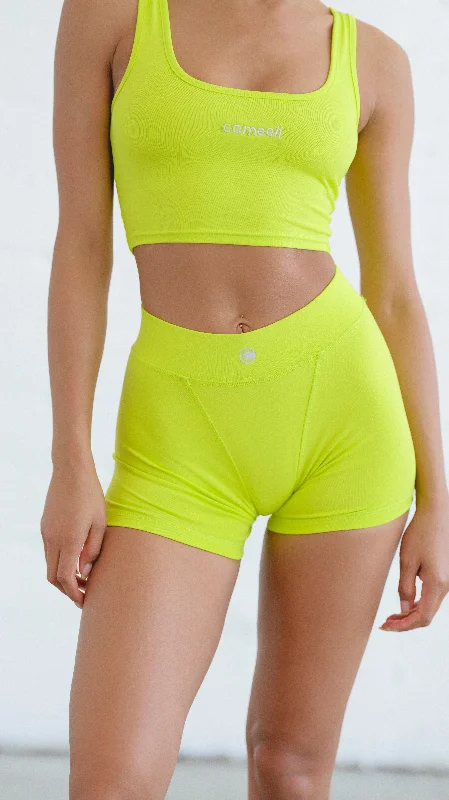 Sour Yellow Boyshort Cozy Women's Sherpa - lined