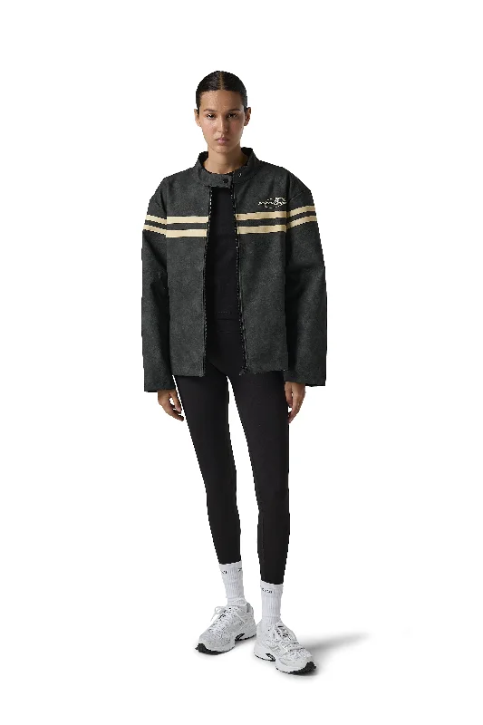 Grandpa Vegan Biker Jacket British Gentlewoman Style