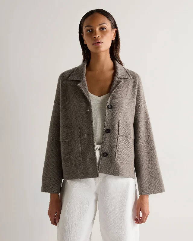 Women's Safari Milano Cashmere Jacket Vintage Khaki Green Stylish Women's Tropical 
