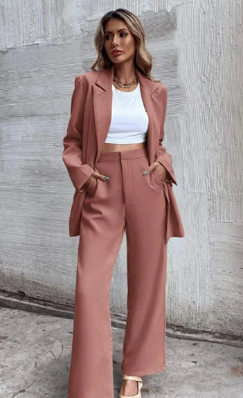 Claudia Workwear Blazer Pantsuit Set Athletic Women's 